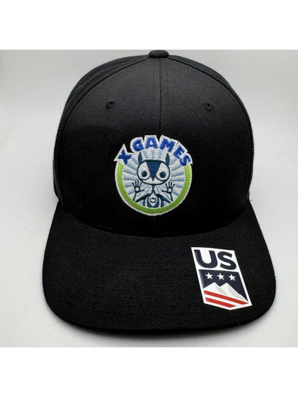 X Games Black Snapback Hat Cap Flat Bill Embroidered Logo Adjustable Men's